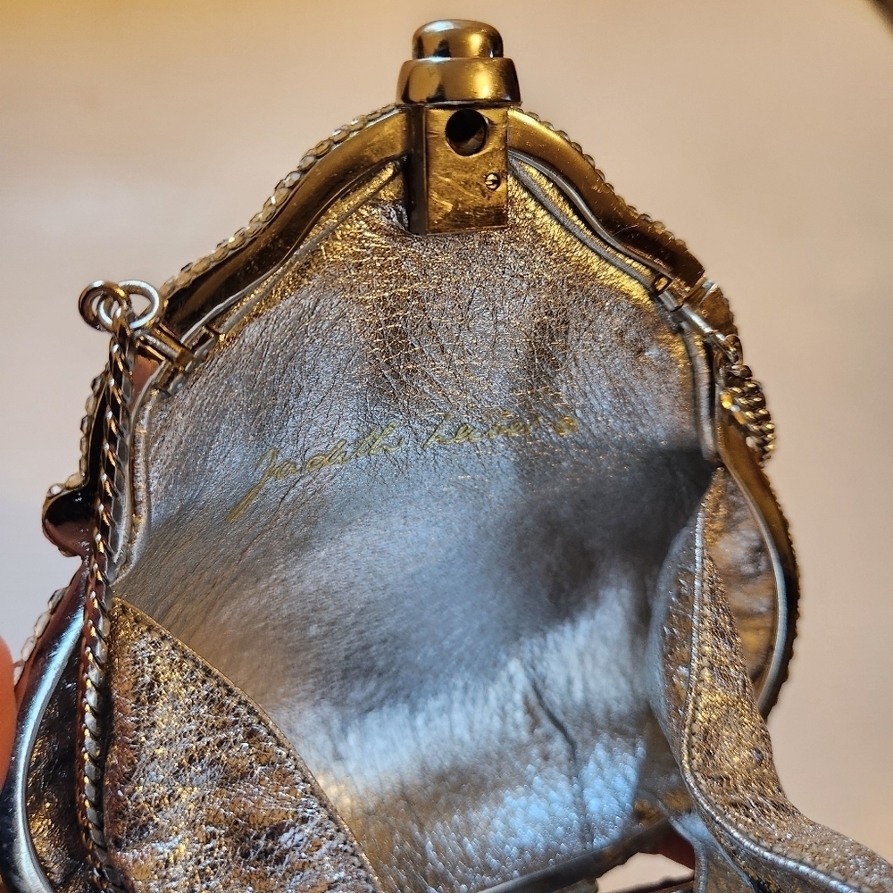 Judith Leiber 1967 Chatelaine Minaudiere Swarovski Crystals Metal Clutch in VGUC - Picture 11 of 12